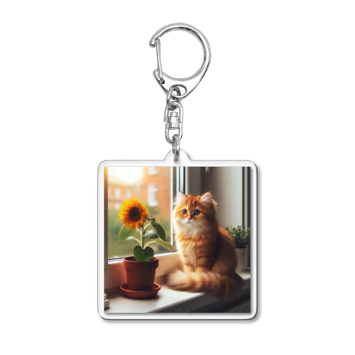 ほっこりニャンコストラップ - 可愛らしい猫のキャラクターがあなたを癒します！ Acrylic Key Chain
