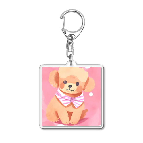 トイプードルのお出迎え Acrylic Key Chain