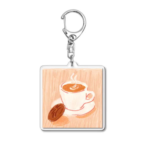 レトロ風なコーヒーイラストグッズ Acrylic Key Chain