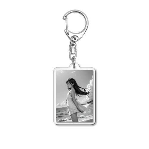 海＋女の子 Acrylic Key Chain