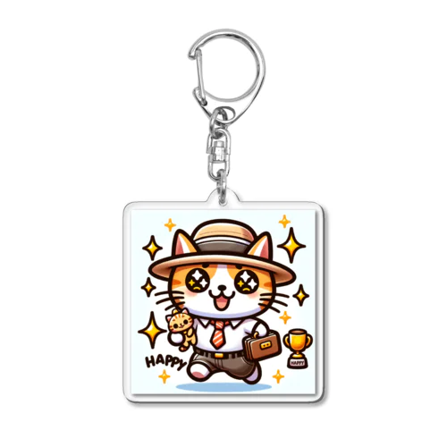 忙しそうな猫2 Acrylic Key Chain