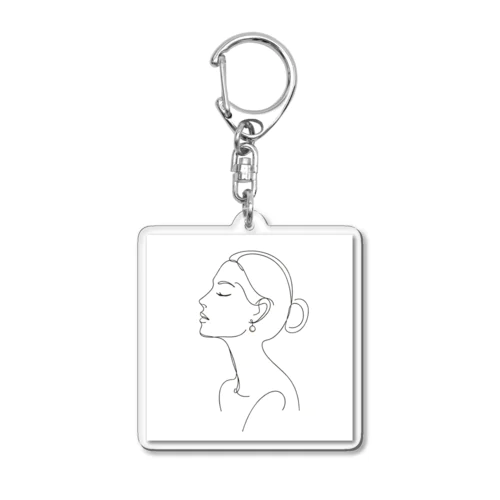 一筆書き風アート8 Acrylic Key Chain