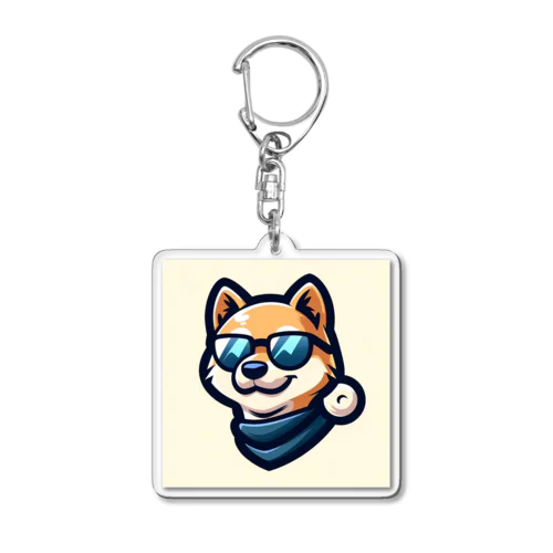 スタイリッシュな柴犬マスコット Acrylic Key Chain