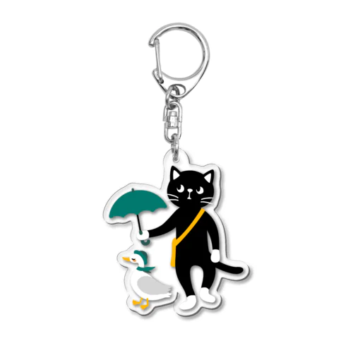 雨の日の黒猫くん アクリルキーホルダー