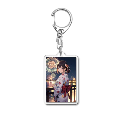 花火デート Acrylic Key Chain