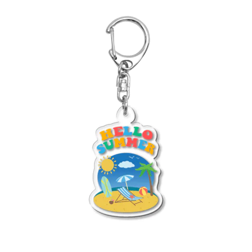 夏シリーズ　ビーチ Acrylic Key Chain