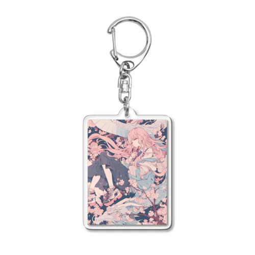 桜と龍 Acrylic Key Chain