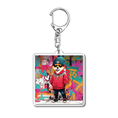 dog-man-1 Acrylic Key Chain