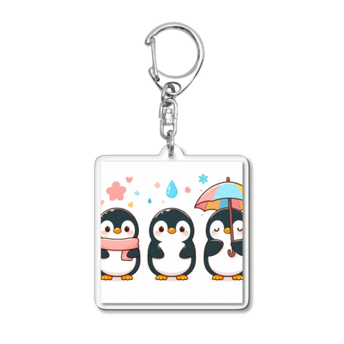 可愛いペンギントリオ Acrylic Key Chain