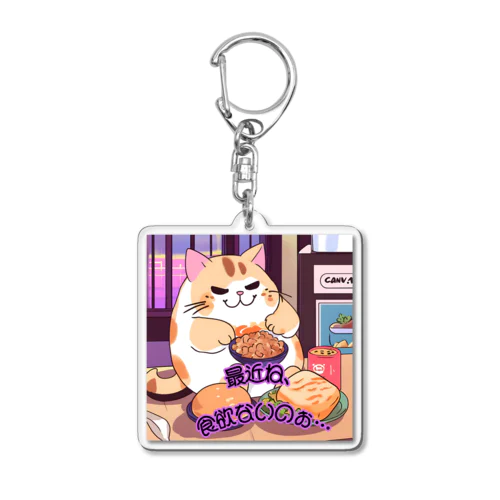 ぽっちゃりニャンコ🐈🐾 Acrylic Key Chain