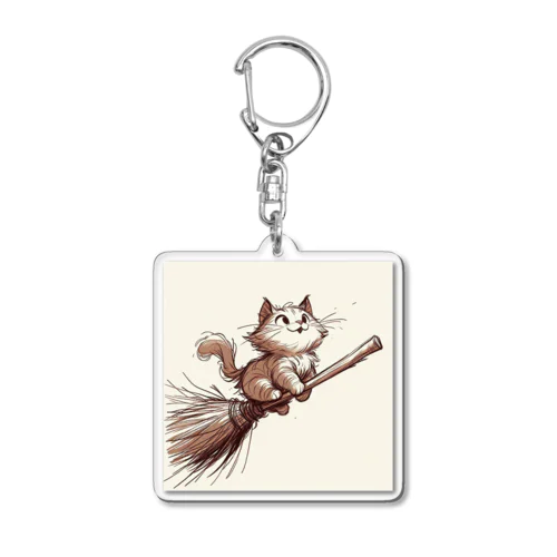 風切る冒険猫 Acrylic Key Chain