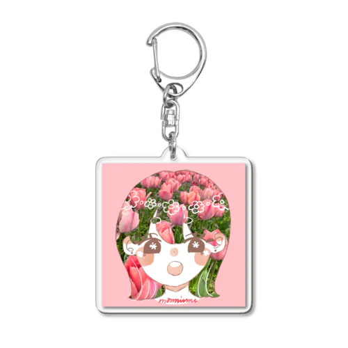 おはなちゃんピンク Acrylic Key Chain