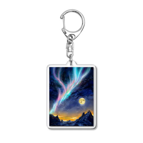 【限定1個！】オーロラと星と月 Acrylic Key Chain