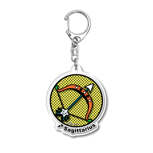 星座／Sagittarius（いて座）アイコン風イラスト Acrylic Key Chain