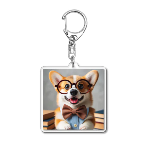 物知りシリーズ　コーギー犬 Acrylic Key Chain