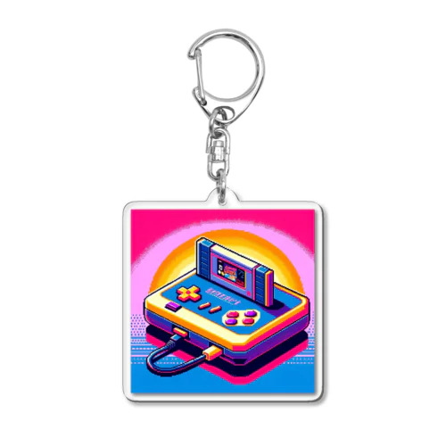 ピクセルアート　レトロゲーム Acrylic Key Chain