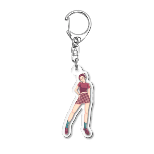 RED GIRL(背景なし) Acrylic Key Chain