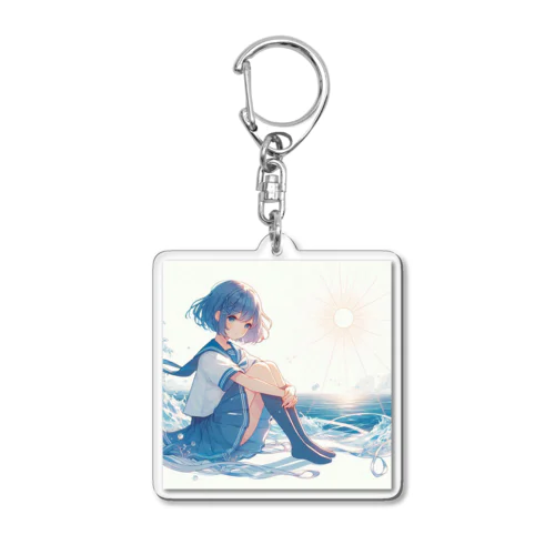 太陽と海 Acrylic Key Chain