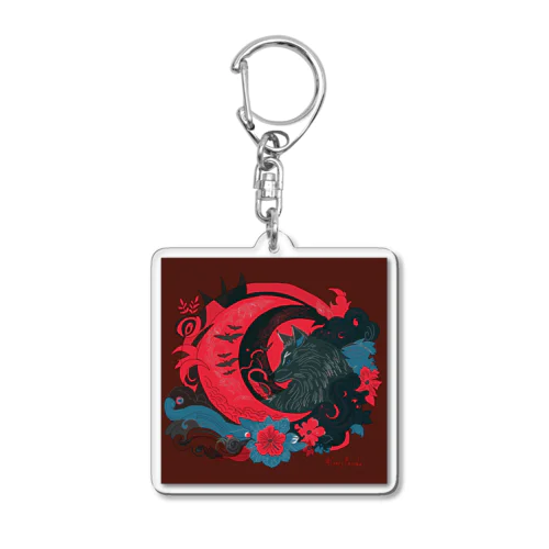 オオカミガオガオ Acrylic Key Chain