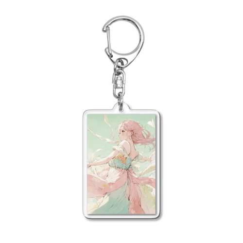 パステルカラーガール（Pastel Color Girl） Acrylic Key Chain