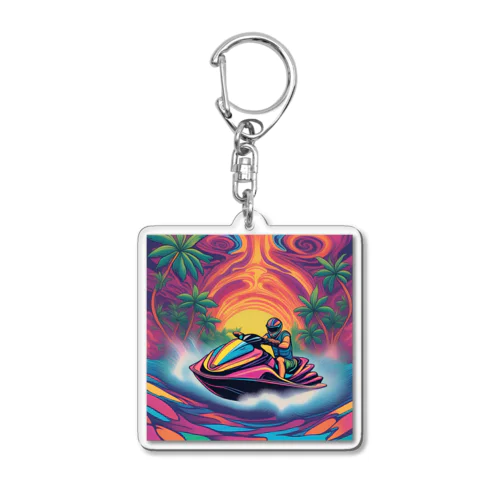 真夏のジェットスキー Acrylic Key Chain