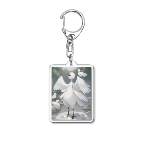 マシュマロタンチョウ Acrylic Key Chain