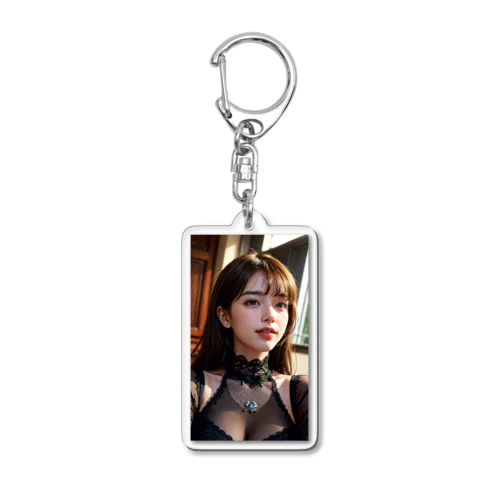 AI美少女(黒レース) Acrylic Key Chain