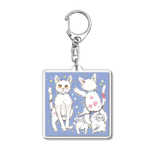 可愛いだけじゃない！ ガンギマリ猫の魅力満載！ Acrylic Key Chain