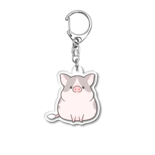 お座りしらたまちゃん Acrylic Key Chain