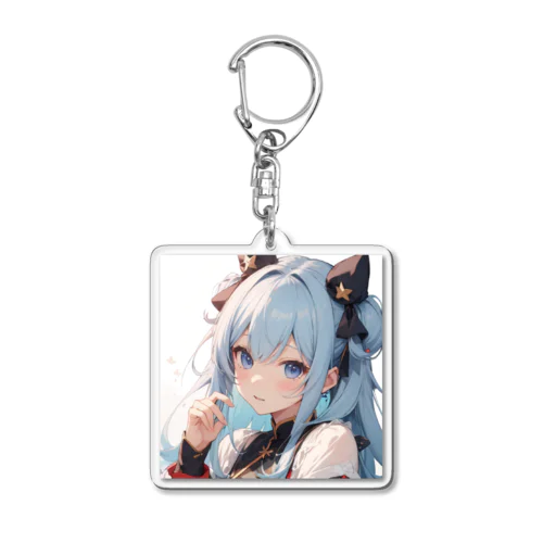 あおにゃん Acrylic Key Chain