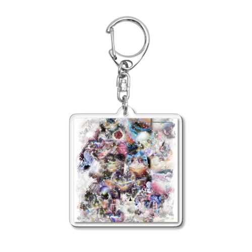 桜カラーの幸せデザイン Acrylic Key Chain