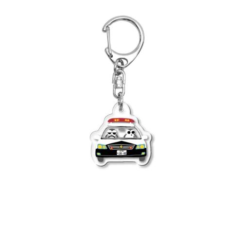 かえるん警察　パトカー Acrylic Key Chain