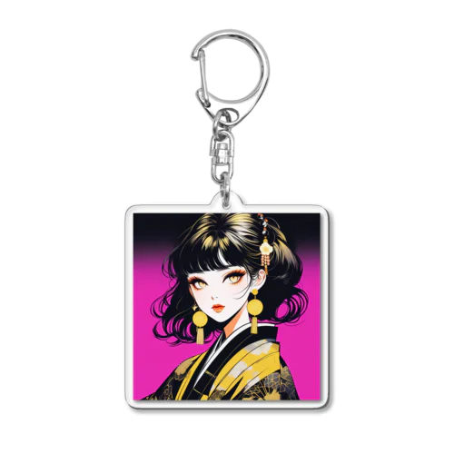 モダン和風の美しさ Acrylic Key Chain