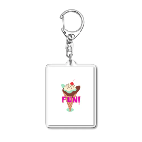 fun！チョコミントアイス Acrylic Key Chain