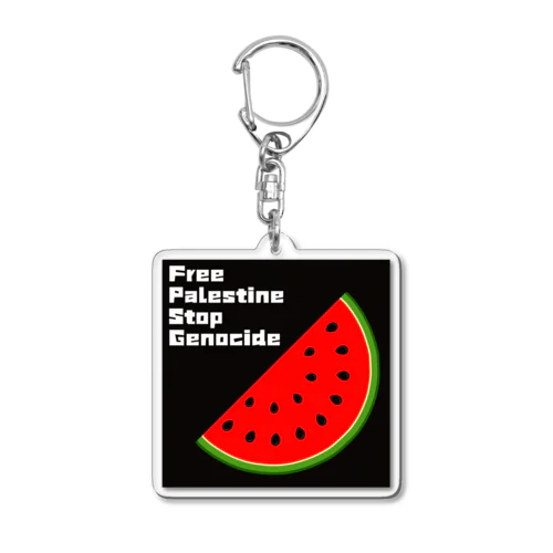 FreePalestine StopGenocide Acrylic Key Chain