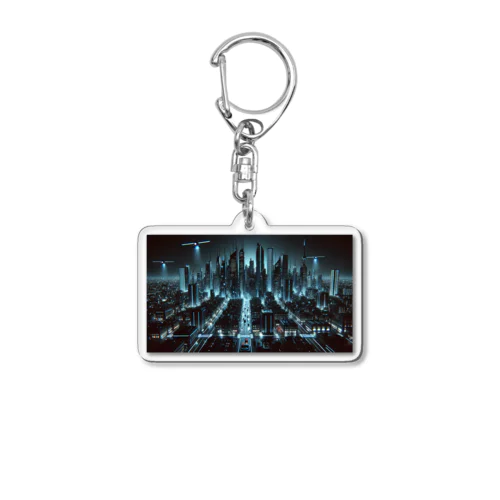 未来都市の停電 Acrylic Key Chain