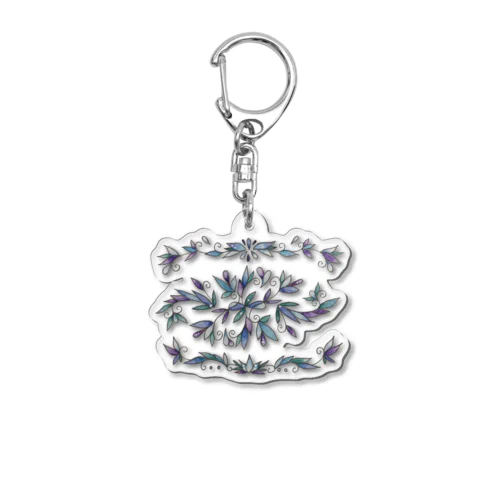 2024ブルー曼荼羅01 Acrylic Key Chain