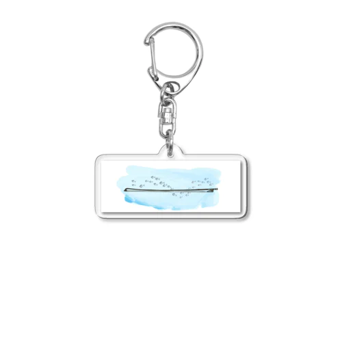 弓と魚 Acrylic Key Chain