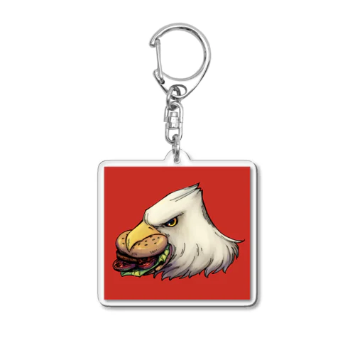 ハンバーガーとハクトウワシ Acrylic Key Chain