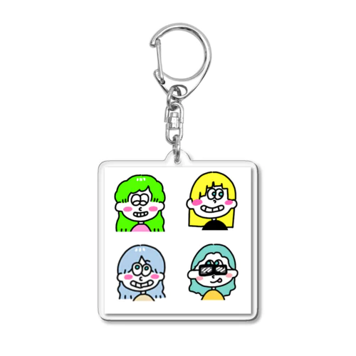 ★ポップな女の子の笑顔★③ Acrylic Key Chain