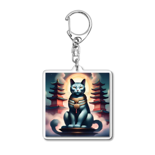 大仏風猫 Acrylic Key Chain