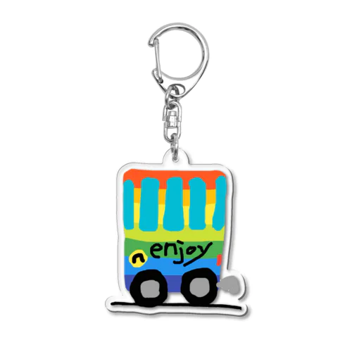 enjoy bus Acrylic Key Chain