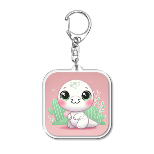 しろちびティラノ Acrylic Key Chain