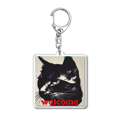 黒猫登場Ⅰ Acrylic Key Chain