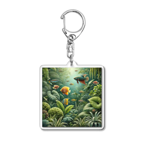 観葉植物×熱帯魚 Acrylic Key Chain