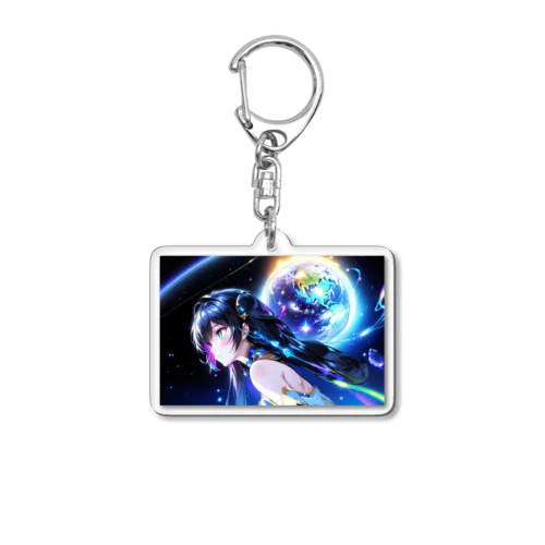 星の美しさに想いを馳せる Acrylic Key Chain