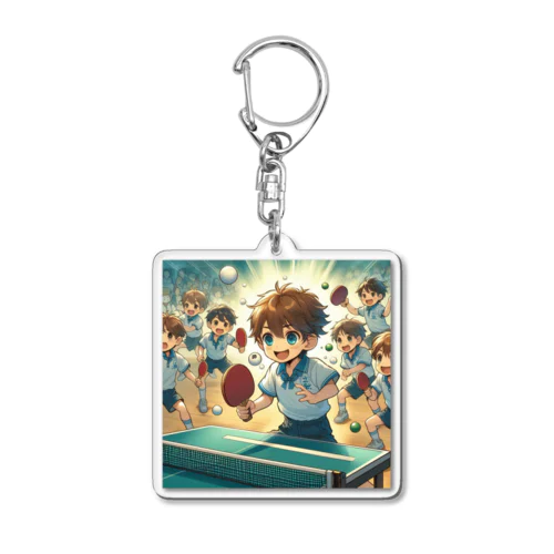 男の子　中学1年生　卓球部 Acrylic Key Chain