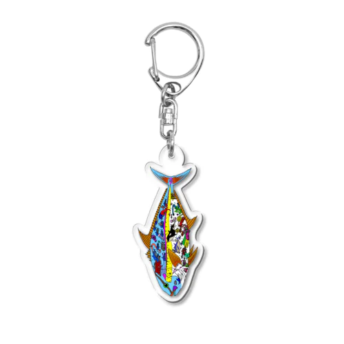 🐟「かんぱちくん」タテ Acrylic Key Chain