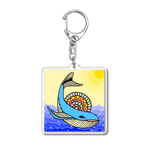 カラフルクジラ Acrylic Key Chain