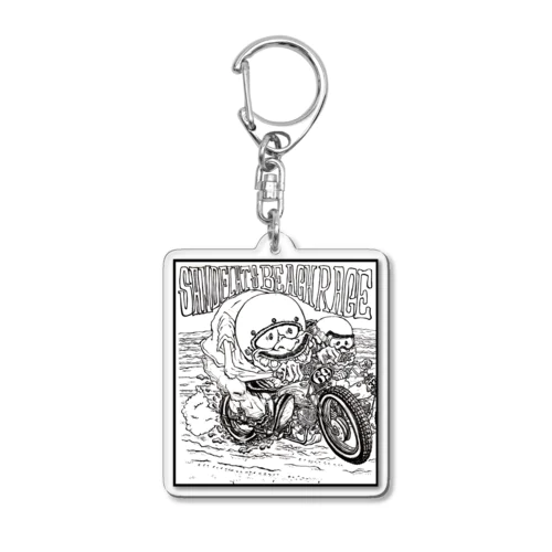 SAND FLATS BEACH RACE Acrylic Key Chain